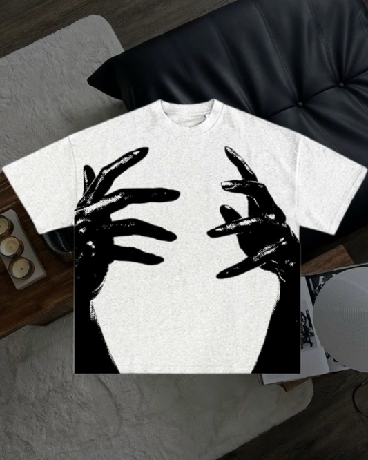 Hands Off White T-Shirt