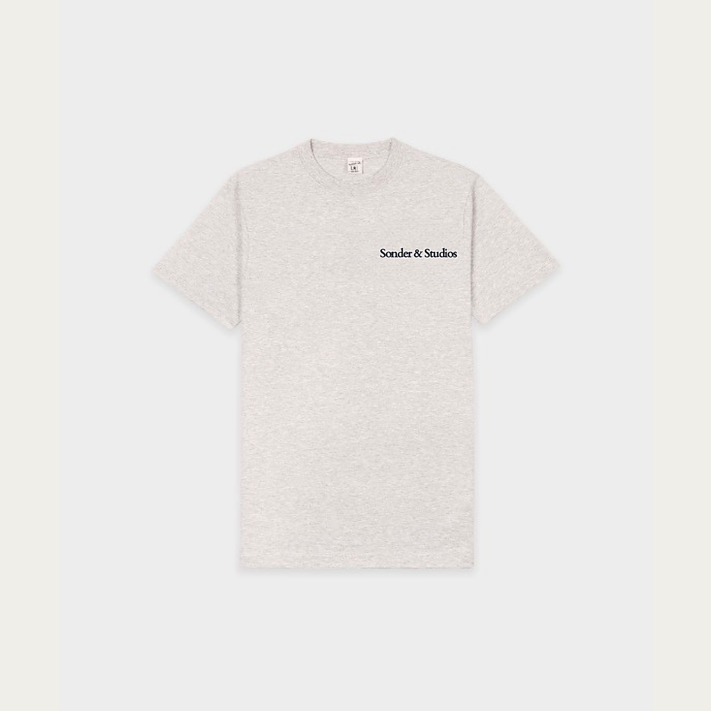 Sonder & Studios Wellness Tee — Heather Grey, front