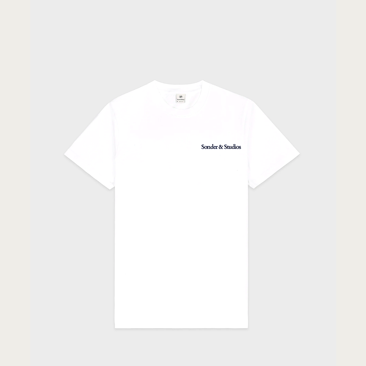 Sonder & Studios Wellness Tee — White, front